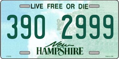 NH license plate 3902999
