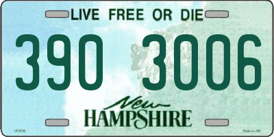 NH license plate 3903006