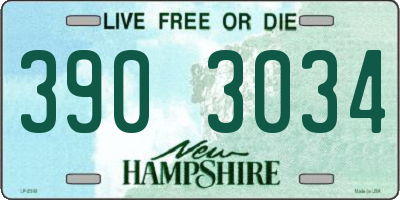 NH license plate 3903034