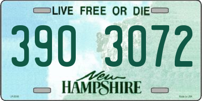 NH license plate 3903072