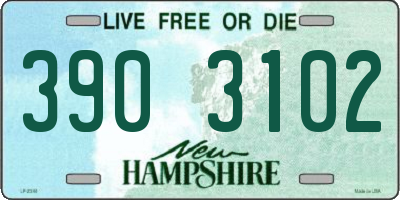 NH license plate 3903102