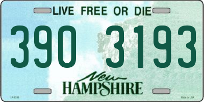NH license plate 3903193