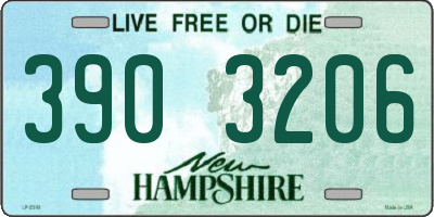 NH license plate 3903206