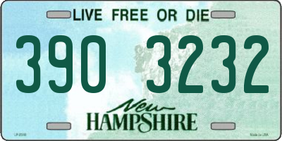 NH license plate 3903232