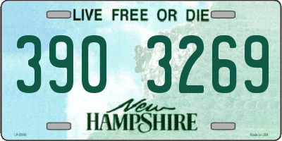 NH license plate 3903269