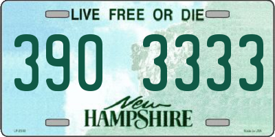 NH license plate 3903333