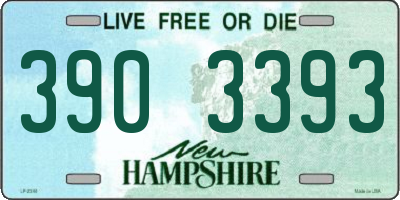 NH license plate 3903393