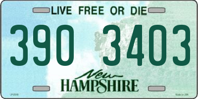 NH license plate 3903403