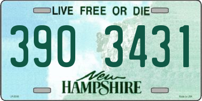 NH license plate 3903431