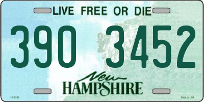 NH license plate 3903452