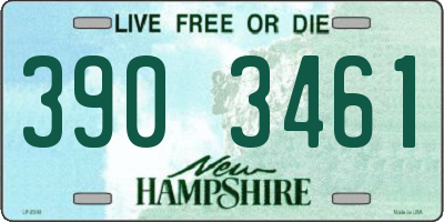 NH license plate 3903461