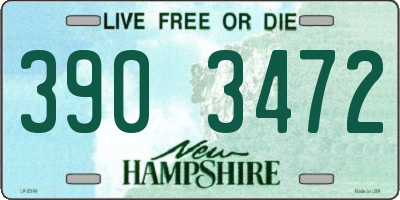 NH license plate 3903472