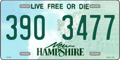 NH license plate 3903477