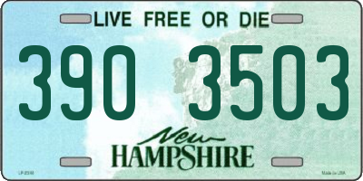 NH license plate 3903503