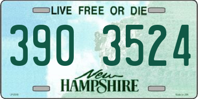 NH license plate 3903524