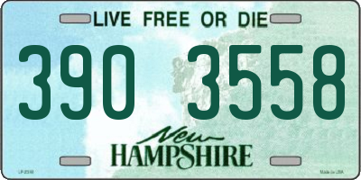 NH license plate 3903558