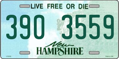 NH license plate 3903559