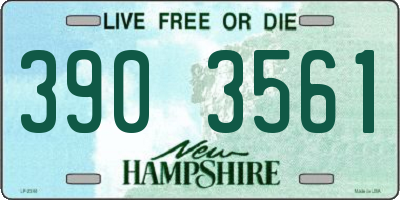 NH license plate 3903561