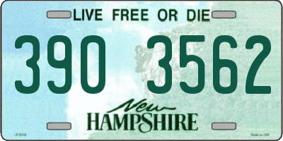 NH license plate 3903562