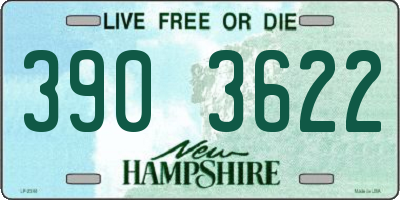 NH license plate 3903622