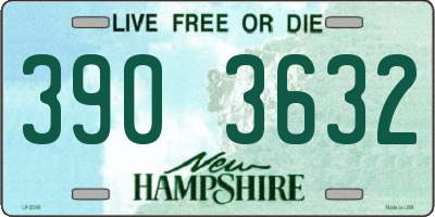 NH license plate 3903632