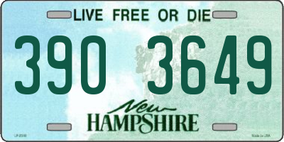 NH license plate 3903649