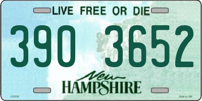 NH license plate 3903652