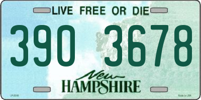 NH license plate 3903678