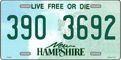 NH license plate 3903692