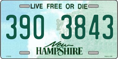 NH license plate 3903843