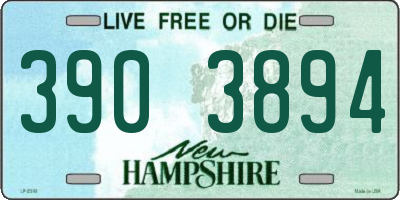 NH license plate 3903894