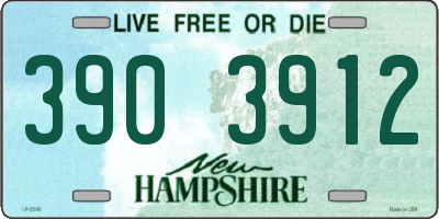 NH license plate 3903912