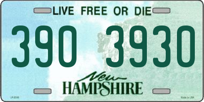 NH license plate 3903930