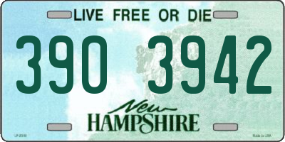 NH license plate 3903942