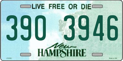 NH license plate 3903946