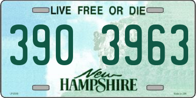 NH license plate 3903963
