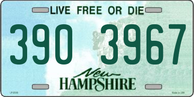 NH license plate 3903967