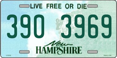 NH license plate 3903969