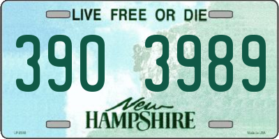 NH license plate 3903989