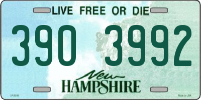 NH license plate 3903992