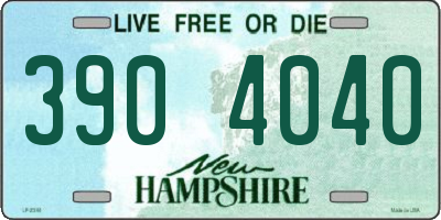 NH license plate 3904040