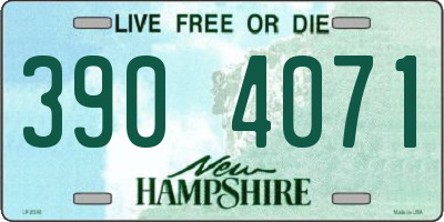 NH license plate 3904071