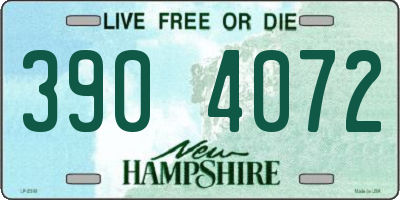 NH license plate 3904072