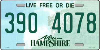 NH license plate 3904078