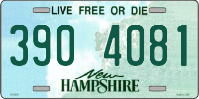 NH license plate 3904081