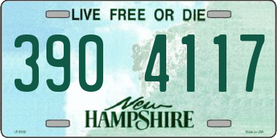 NH license plate 3904117