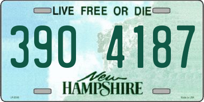 NH license plate 3904187