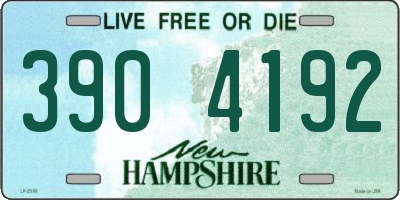 NH license plate 3904192
