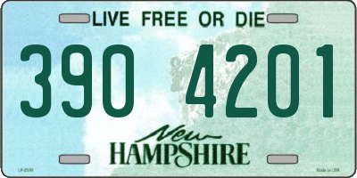 NH license plate 3904201