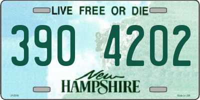 NH license plate 3904202